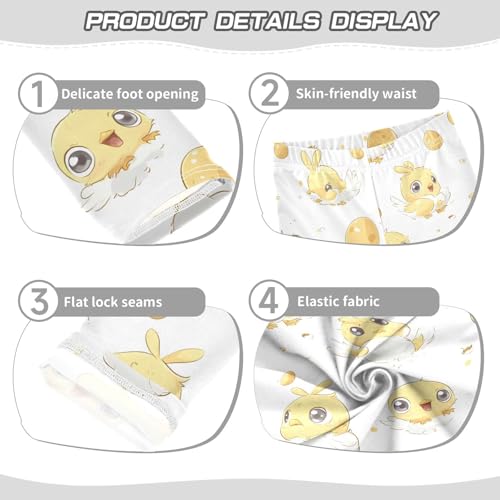 Girls' Leggings Yellow Cute Chick Kids Yoga Tights Pants 1 Pack 208605413