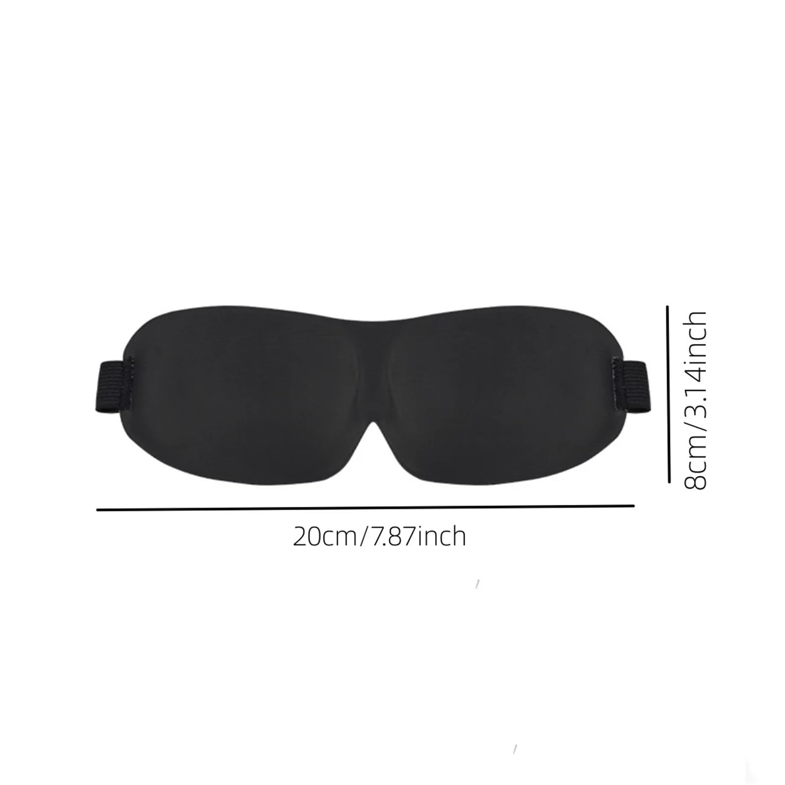Contoured Sleep Mask Light Blocking Eye Soft Skin-Friendly Material Breathable Cover For Rest Travel Yoga(10pcs without nose black)