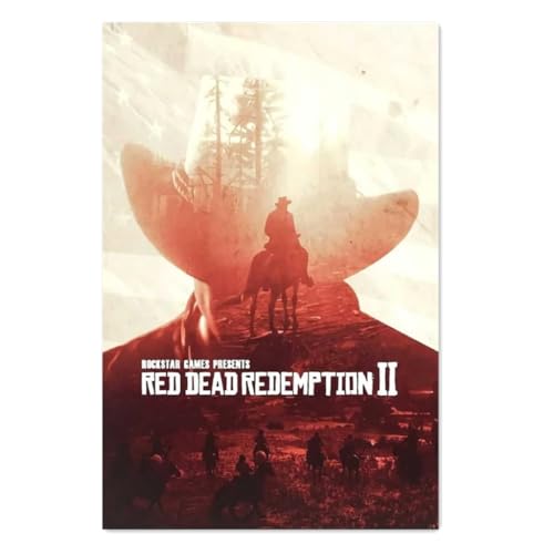 RDR2 Poster Art Print Video Game Poster Canvas Art...