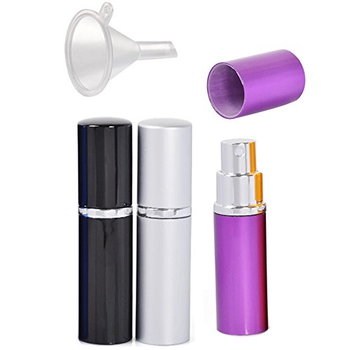 Preisvergleich Produktbild CGBOOM Parfümzerstäuber, Reise-Parfümflasche Nachfüllbar Mini Reisen Portable Parfüm Zerstäuber Taschenzerstäuber Leer Sprühflasche Beauty Zerstäuber mit Trichter und Pipette