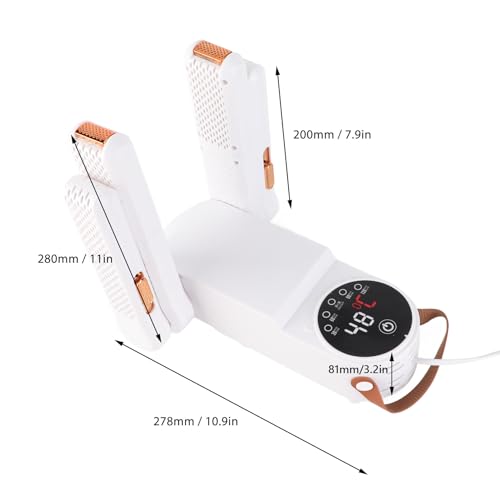 Secador eléctrico para calzado y botas, 2 pares, portátil y plegable miniatura 2