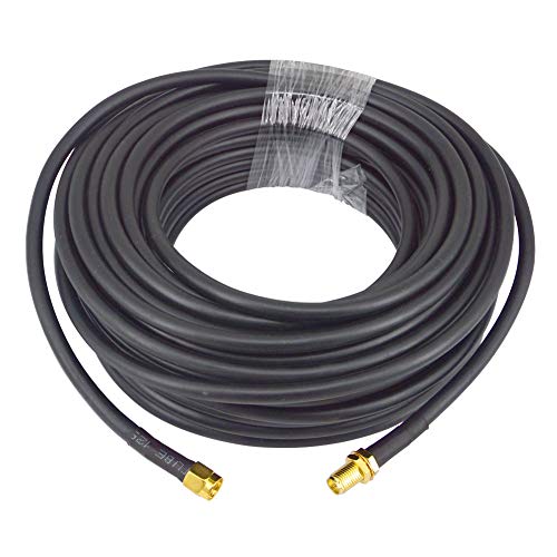 YILIANDUO SMA Cable RP SMA macho para RP SMA fêmea conector de cabo coaxial de extensão e aplicações de rádio de duas vias cabo de 50 Ohm 15-metro (49,2 pés) RG58