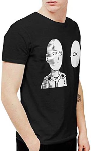 Men's One Punch Man - Saitama OK Fashion T-Shirt,Black