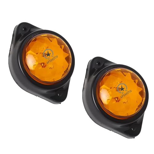 Feu de balisage LED orange 24V pour remorque et camion avec clignotant ambre