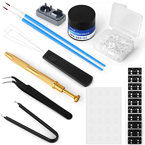 RunJRX YIMAGUJRX Keyboard Lube Kit JRX 205G0 0.53oz/15g,Keyboard Switch Pad for PCB,Switch Film for MX Kailh Gateron Switch,Keyboard Tools with Keycap Puller