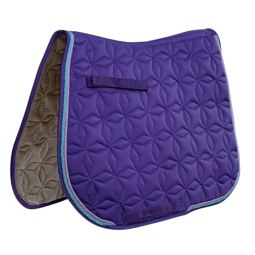 Roma Ecole Star Quilt Close Contact Saddle Pad, Purple/Blue/Lavender, Full