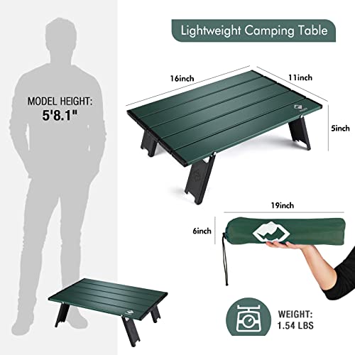 VILLEY Mesa Lateral Plegable Ultraligera de Aluminio para Playa Portátil Mini miniatura 3