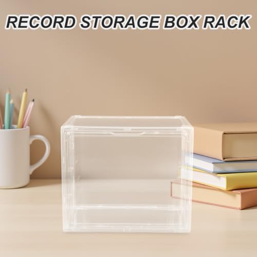 Soporte para discos de vinilo para evitar daños organizador apilable de hogar 8
