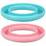 EXCEART Spulenhalter Aufbewahrungsbox FüR NäHmaschine ZubehöR, Tragbarer Spulen-Ring Zur Unterfaden-Aufbewahrung, 2 StüCk (Blau Und Rosa)