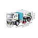 Garbage Truck Toy with Lights and Sounds 2 in 1 Play Vacuum Street Sweeper Trash Truck Battery Powered Rechargeable Recycling Vehicle Toy for Boys Girls Kids Perfect Christmas Birthday Gift (Blue)