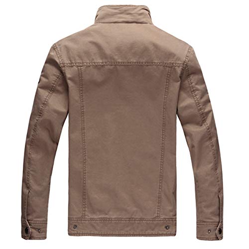 Minishion Men's Lightweight Cotton Fashion Zip Outdoor Army Jackets Trucker Coats2