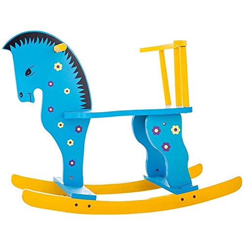 Fantastic Prices! FSGHJJKN Kids Rocking Horse, Wooden Ride on Toy for Toddler Boys & Girls, Motorcyc...