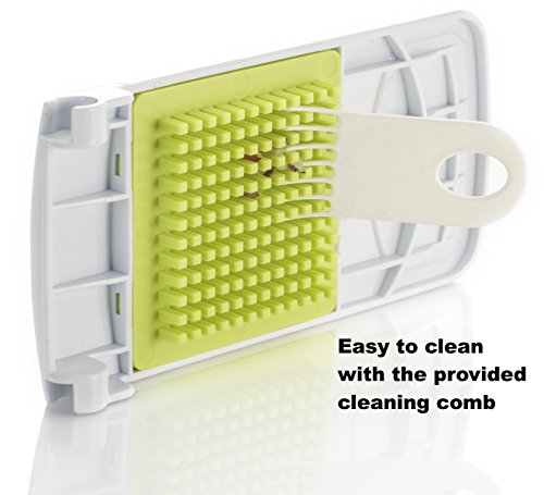 Brieftons QuickPush Food Chopper: Strongest & 200% More Container Capacity, 30% Heavier Duty, Onion Chopper, Kitchen Vegetable Dicer, Fruit and Cheese Cutter, with 3 Dicing Blades & Keep-Fresh Lid - Thumbnail 2