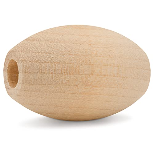 Wooden Oval Beads, 1 Inch, Pack Of 25 Unfinished Wood Beads For Jewelry Creations, Crafting And Diy Decor, By Woodpeckers #TOP28