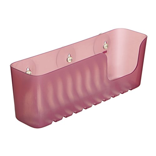 TATAY 4520205 Etagère à Ventouses Grand Modèle Plastique Aubergine Translucide 30 x 8,5 x 11 cm
