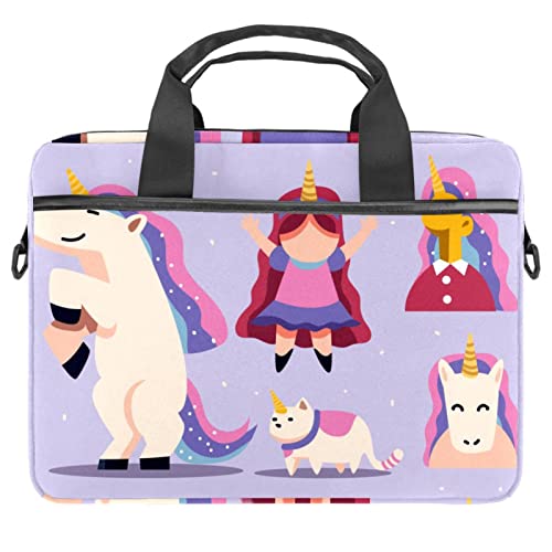 Sac ordinateur 13-14.5 pouces licorne violette pour transport quotidien