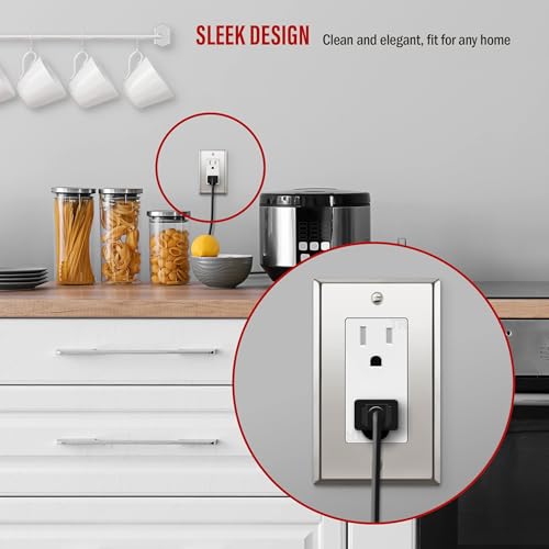 Plaque pour interrupteur acier inoxydable ENERLITES 7731-PC chrome 1 poste
