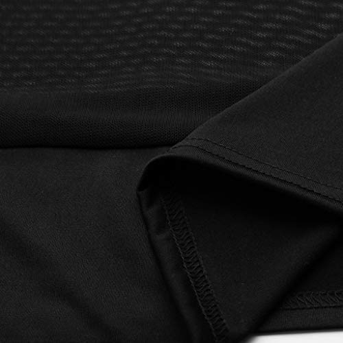 Youmymine Women Plus Size Dresses Fashion Casual Solid Crew-Neck Long Sleeve Muslim Maxi Long Dress (XXXXL, Black)