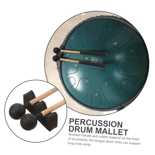 Baquetas largas para percusión con mango de madera y cabeza de goma miniatura 5