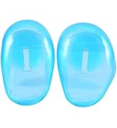Lot de 2 cache-oreilles pour la douche - En silicone - Pour salon de coiffure - Couleur des cheveux