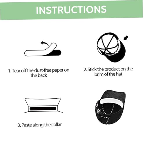 100 almohadillas absorbentes de sudor para gorras y sombreros desechables 4