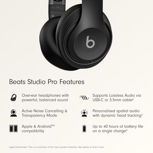 Image of Beats Studio Pro with AppleCare+ for Headphones (2 Years) - Black