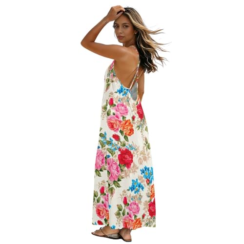 Robe longue de plage fleurie pour vos soirées d'été en plein air