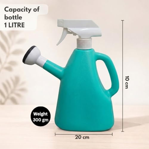 Image of Urban Upvan Watering and Spray Dual-Use Watering Can 1L | Garden Watering Sprayer Bottle with Adjustable Nozzle | Indoor Outdoor Plant Watering Tool for Home, Balcony & Garden (Aqua)