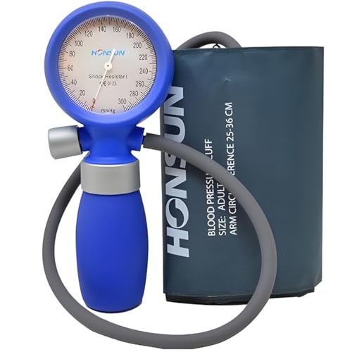 Image of Dr. Care Shock Proof Aneroid blood Pressure Monitor with arm cuff for Doctors, Students and Nurses Large