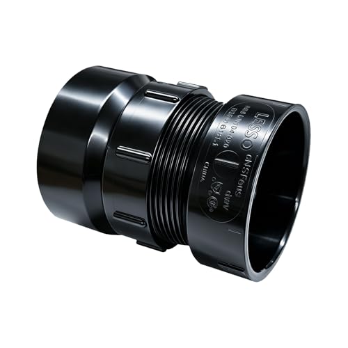 Image of Lesso 2''ABS Union 2-Inch X 2-Inch Hub Union,Black 2 Inch
