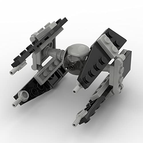 Kkxx Creative Stem Star Space Wars Moc Tie Interceptor Sci-Fi Spacecraft Model Building Blocks Set, Educational Cool Construction Model Kits Toy For Kids Teens Adults Compatible With Lego(52Pcs) #TOP28