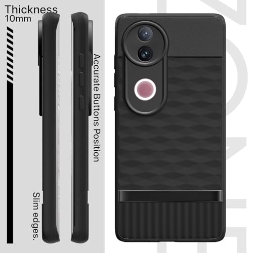 Image of Outlouders Back Cover for Vivo T4R 5G / iQoo Z10R 5G / Vivo V50 5G / V50e 5G | Full Camera Protection | TPU Soft Flexible Shockproof Bumper Case (Black)