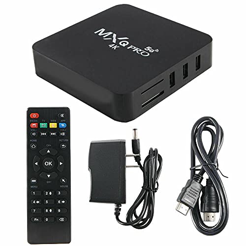 JINYI MXQ Pro 5G Android 7.1-10.1 TV Box,Ram 1GB ROM 8GB Android Smart Box, H.265 HD 3D Dual Band 2.4G/5.8G WiFi Quad Core Home Media Player