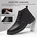 Men's Orthopedic Business Leather Dress Shoes: Comfort Arch Support Diabetic Orthotic Heel Spur Ankle Boots, Fit Plantar Fasciitis Pronation Outdoor Gowalk Formal Fashionable Wear Shoes Black Size 8