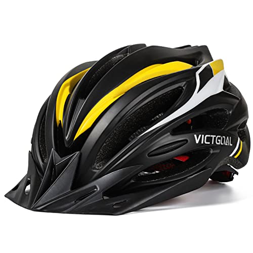 VICTGOAL Adult Bicycle Helmet With Detachable Visor Back Light Adjustable Size Cycling Helmet...