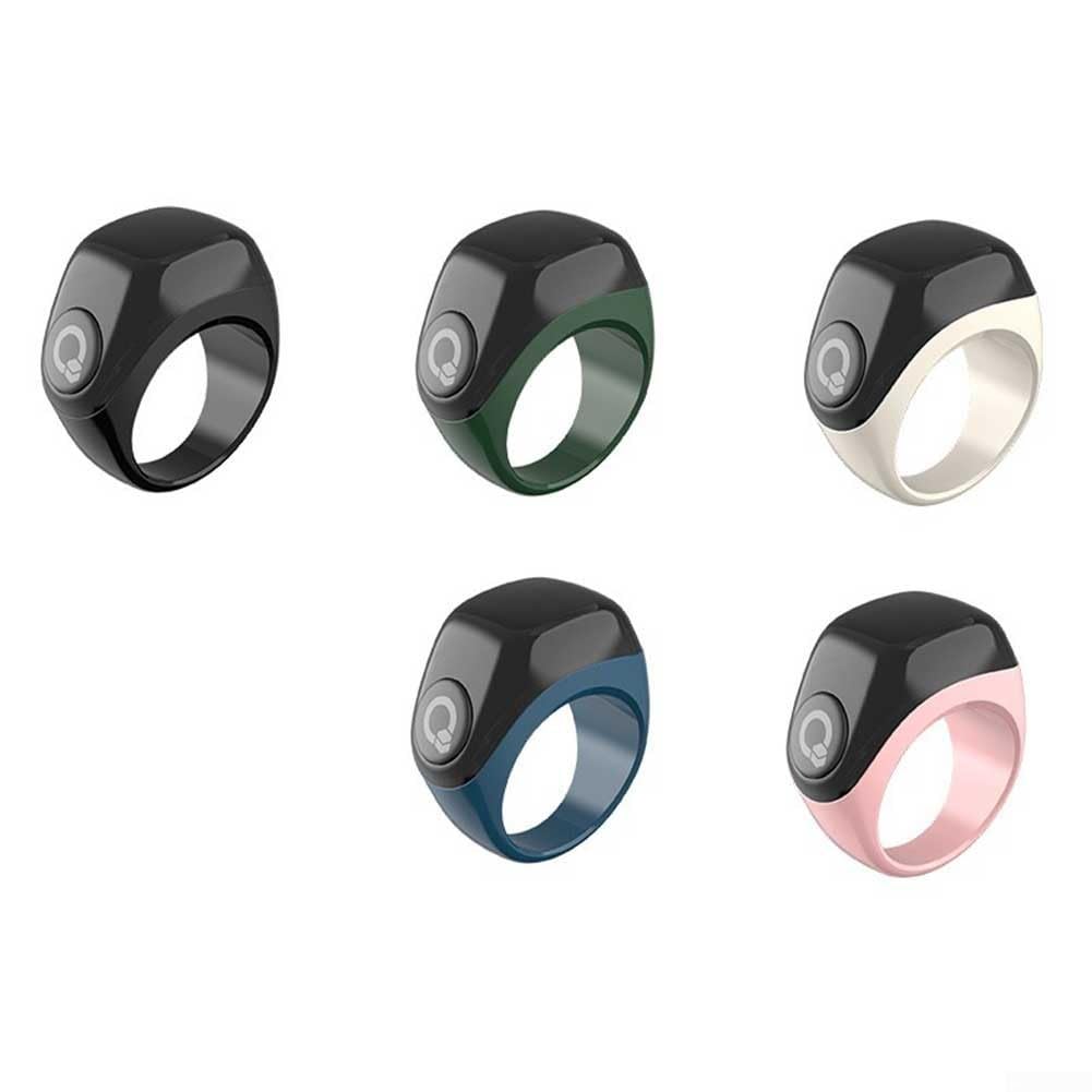 Chapelet numérique intelligent pour compteur d'anneaux, étanche IP67 avec alertes d'application, 3 supports remplaçables pour tailles 18, 20, 22 mm (noir)
