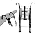 POLGDW Extra Tall Extension Ladder with Hooks, Aluminum Heavy Duty Telesladder for Loft/Roof/Outdoor/Industrial.(2.6M/8.53Ft)