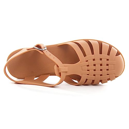 Image of Hee grand Crystal Jelly Heel Sandals for Women Summer Beach Jelly Shoes