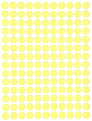 Royal Green Color Sticker dots Pastel Yellow 10mm - Colored Blank Stickers 0.375 inch -2100 Pack