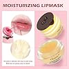 6 PCS Bee Lip Balm Honey Pot,Honey Lip Balm Lip Mask,Propolis Moisturizing Lip Sleeping Mask Reduces Lip Lines,Hydrating Prevention Dry and Cracked Lip Scrubs Exfoliator #2