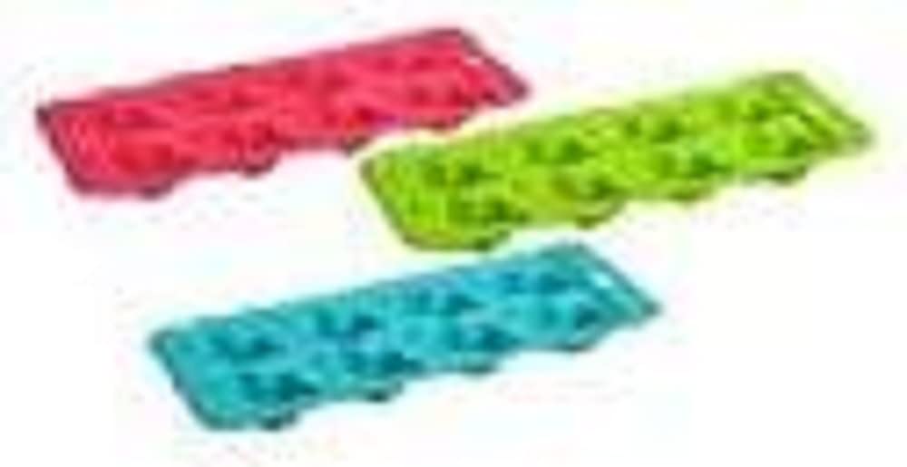 FACKELMANN 27087 Ice Cube Tray, Plastic, Multi-Colour, 25.5 x 10 x 3 cm