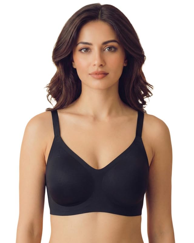 Image of Tweens Polyamide Padded Bonded Bra for Women | Full Coverage Wire-Free Bra | Lightly Padded Seamless Comfort | Soft Polyamide Fabric | Elastic-Free Bottom Band & Side Wings | Pack of 1|