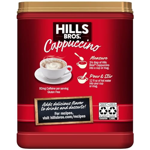 Hills Bros. Flavor Coffee (Classic Cappuccino, 14 Ounce (Pack of 2)