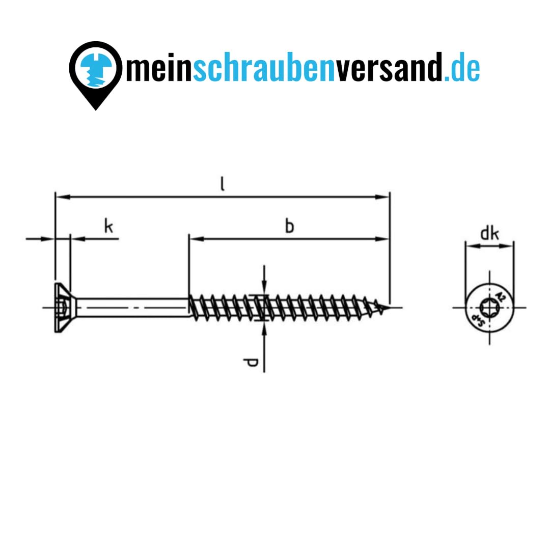 Tornillos para aglomerado, 8 x 180 mm, 100 unidades, acero inoxidable A2, cabeza avellanada, rosca parcial con cabeza reforzada, tornillos para madera meinschraubenversand.de