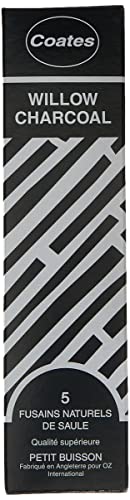 Coates - Lote de 5 lápices carboncillos 6 mm 6 mm negro