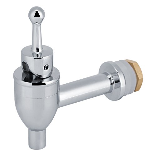 Wine Beer Copper Faucet Tap Barrel Beverage Drink Dispenser Replacement Spigot Wine Making Beer Brewing Kegs Kegging(Chrome)