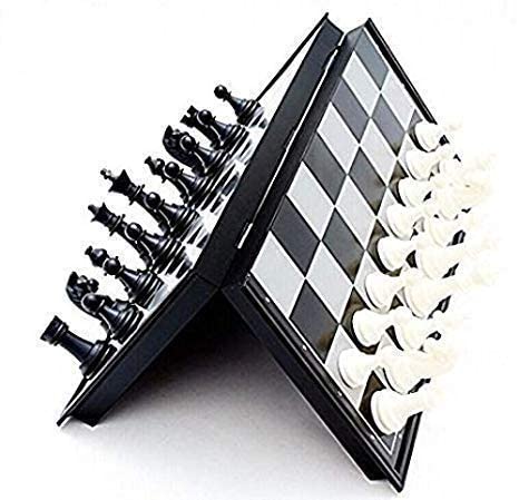 P PAYTAG Chess Board Set Wood-Like Magnetic 10x10 Inch Foldable Square Chess Board (Black and White) (B0CB1CCZ9Q) Amazon Price History, Amazon Price Tracker