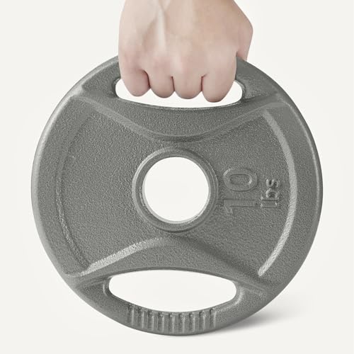 Amazon Basics 2-Inch Olympic Cast Iron Grip Weight Plates - Image 4