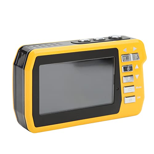 ZDETGU Videocamera con Zoom Digitale 18X, Fotocamera 4K da 48 MP con Scheda da 32 GB, Doppio Schermo, Fotocamera Subacquea con Messa a Fuoco Automatica per lo Snorkeling, 10 Piedi,