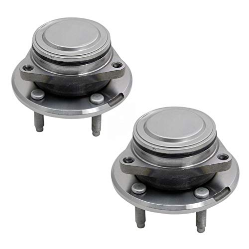 Image of TRQ Front Driver and Passenger Side Wheel Bearing and Hub Assembly Set 2 Piece Compatible with 2013-2019 Cadillac ATS RWD